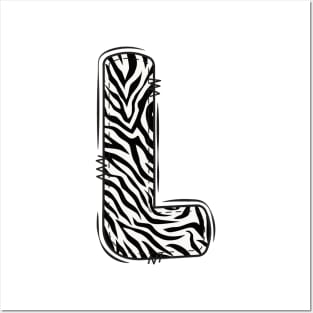 Zebra Letter L Posters and Art